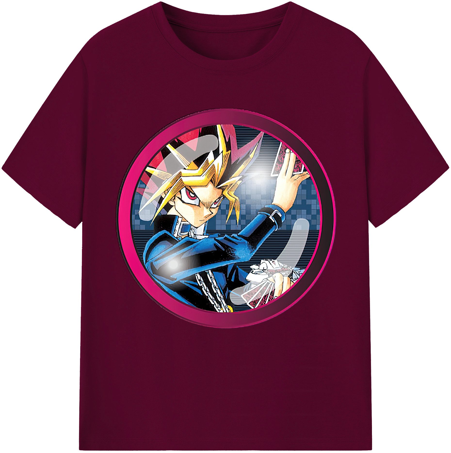 （画像用） 遊☆戯☆王 Yu-Gi-Oh! レディースカジュアルプリントTシャツ（綿100％）